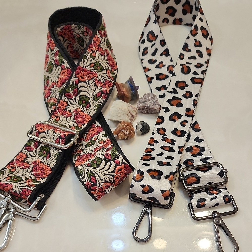 Bundle Of 2 Replacement Purse Straps Or "Guitar" Straps, Fully Adustable